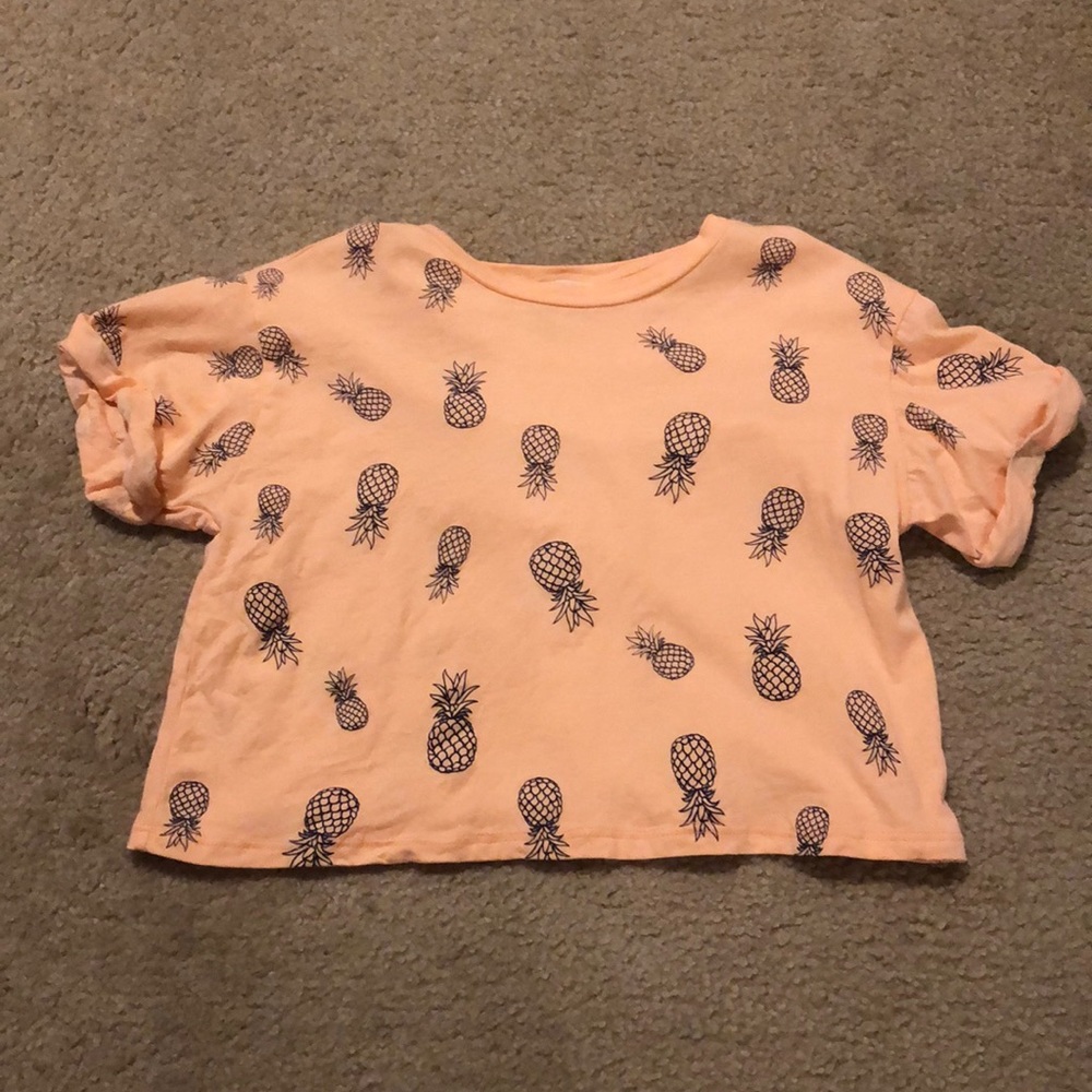 peach pineapple crop top
